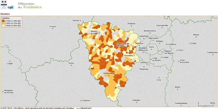 Carte Yvelines