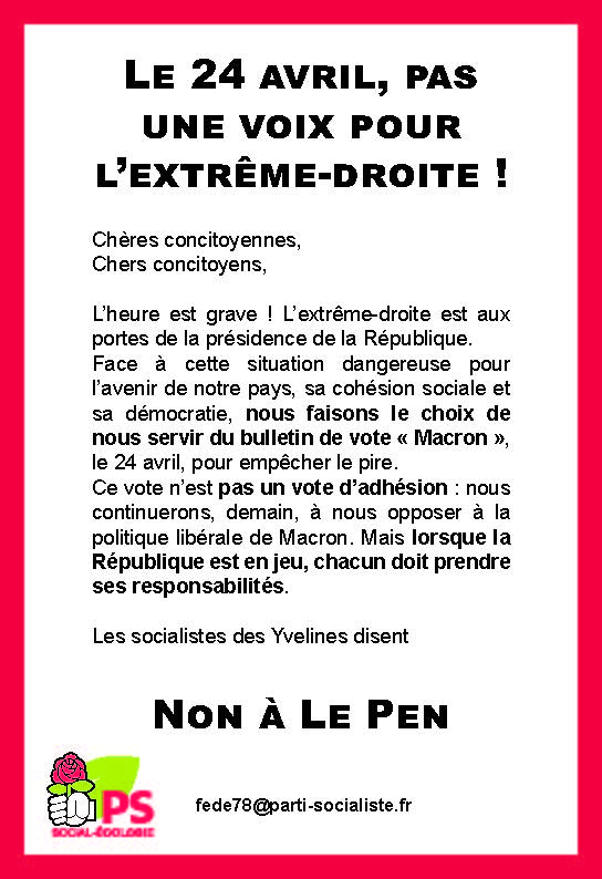 Tract 2nd tour fédé78 1