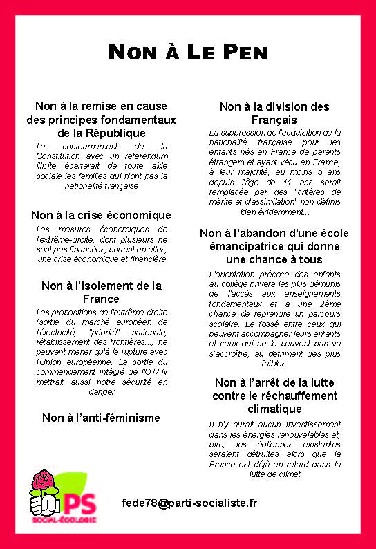 Tract 2nd tour fédé78 2